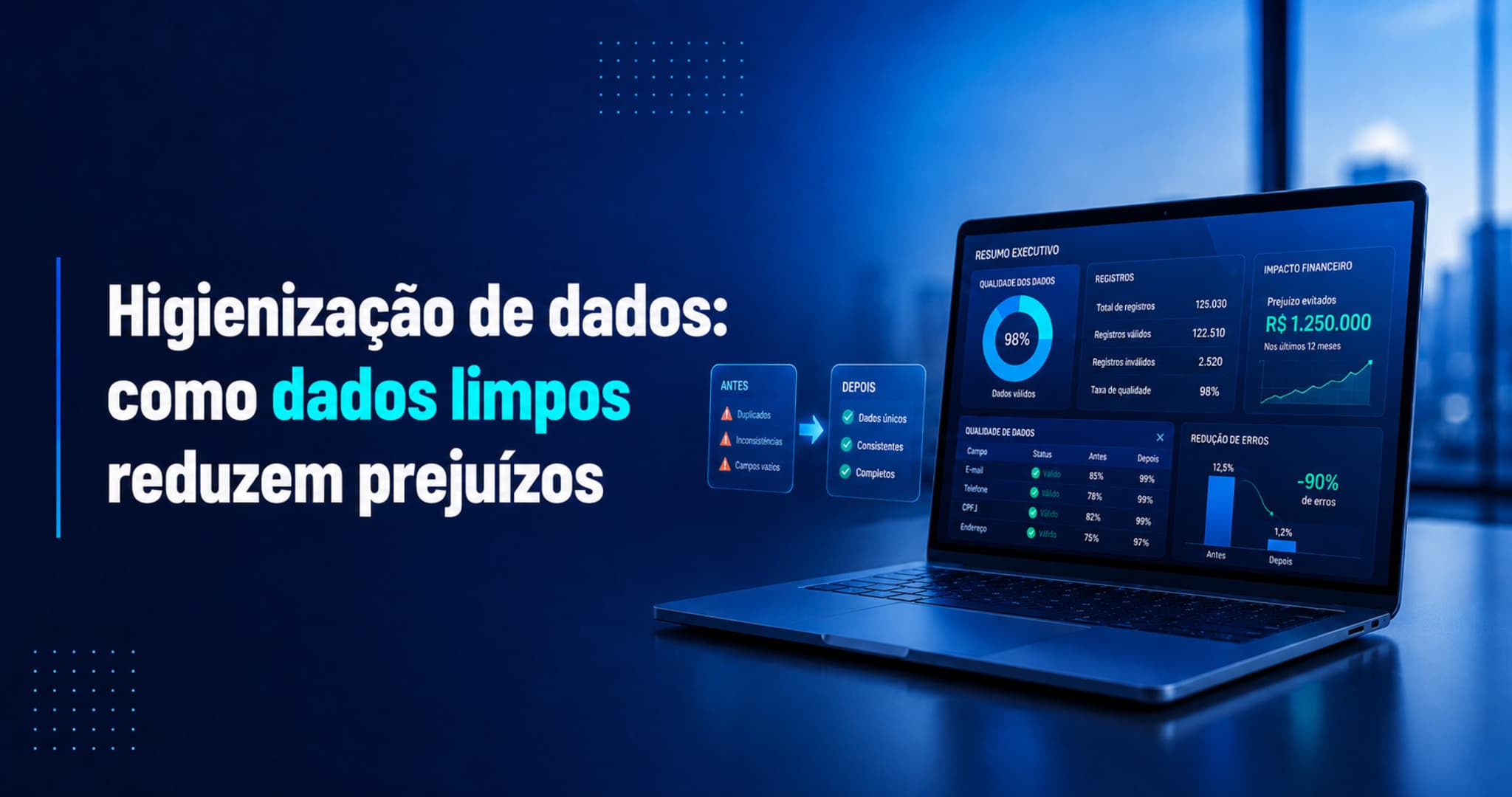 Higienização da base de dados reduz perdas e melhora decisões
