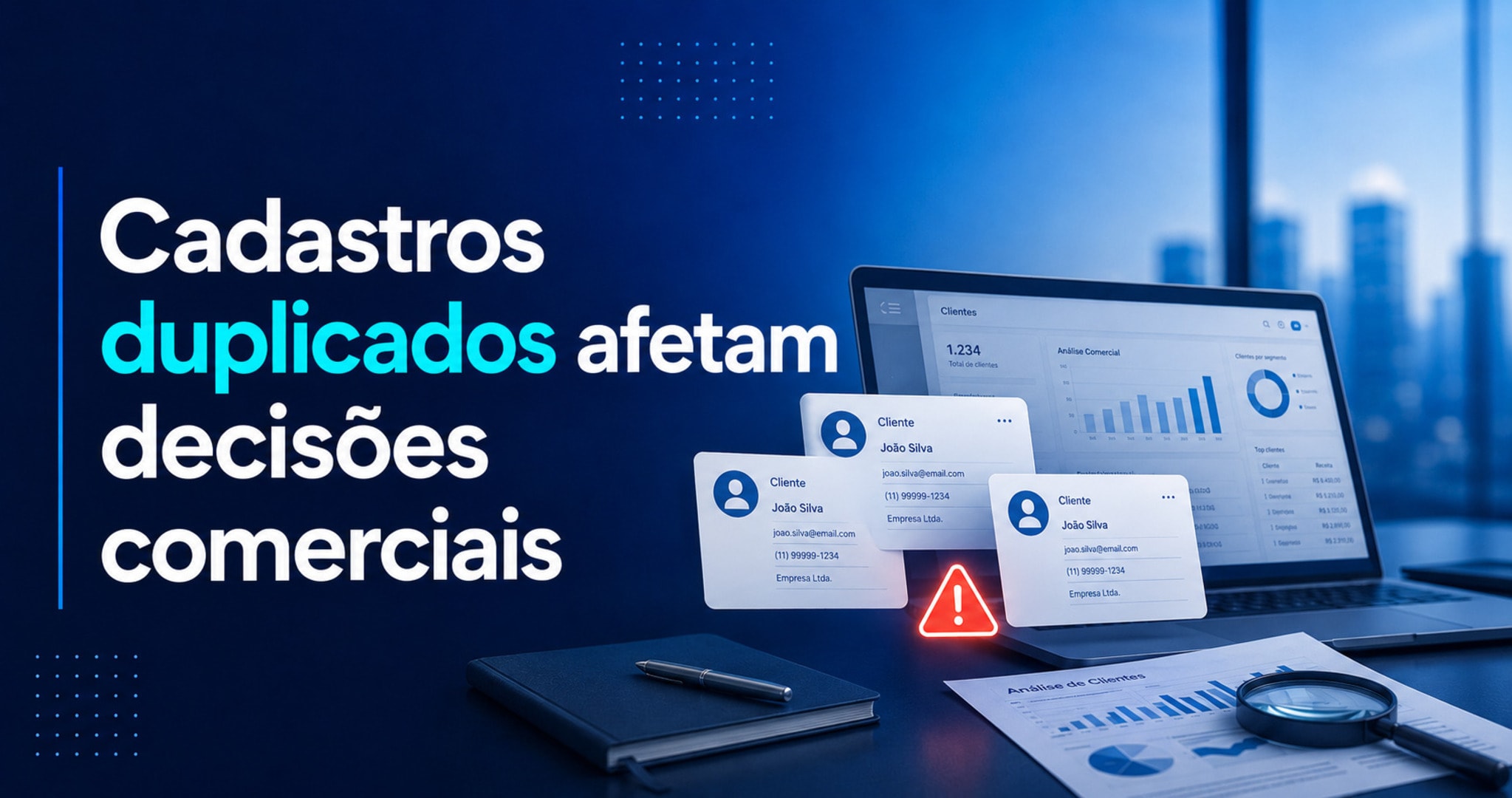 Cadastros duplicados distorcem indicadores comerciais